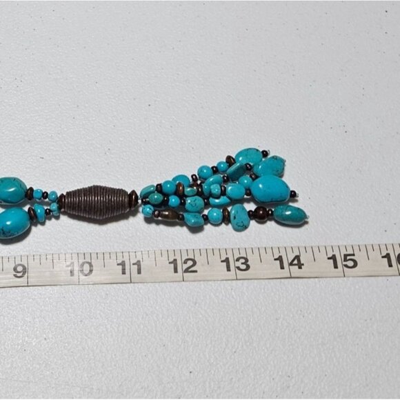 Coldwater Creek Southwest Turquoise Beaded Lariat Necklace  Fashion Jewelry - Picture 9 of 9